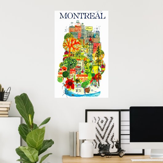 Poster Montréal (Bureau à domicile)