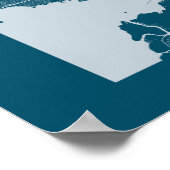 Poster Montréal - Canada Carte de la ville bleu foncé (Coin)