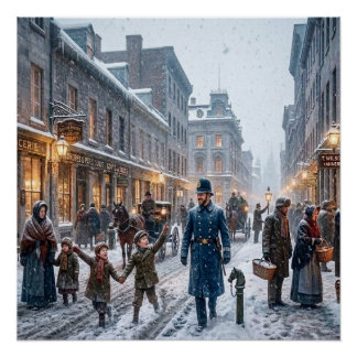 Poster Montréal, Canada Hiver 1851 Impression