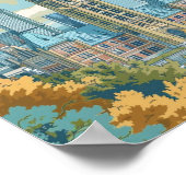 Poster Montréal Canada Lieu de voyage Vintage célèbre (Coin)