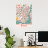 Poster Montréal - Carte de la ville de Chalk Canada (Bureau à domicile)