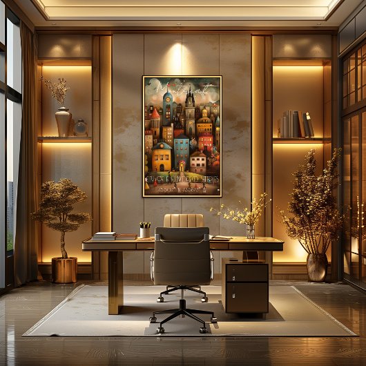 Poster Montreal: City of a Hundred Steeples,Whimsical Art