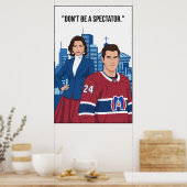 Poster Montreal Metros Hockey Player Motivation Art (Cuisine)