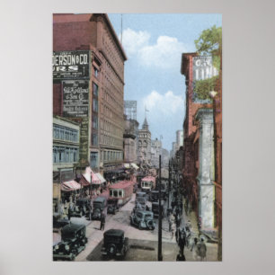 Poster Montréal Québec Canada Rue Sainte-Catherine