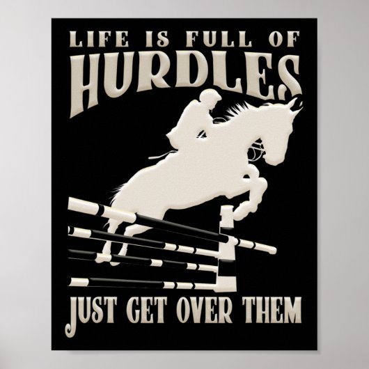 Poster Montrer Saut Cheval cavalier équitation équitation (Devant)