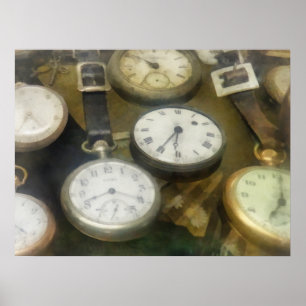 Poster Montres de poche vintages