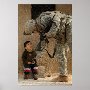 Poster Montrez-moi où ça fait mal au soldat et à l'enfant