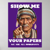 Poster Montrez-Moi Vos Papiers Immigration Homme Pointing (Devant)