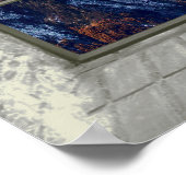 Poster Monts 3D - Fenêtre Faux (Coin)