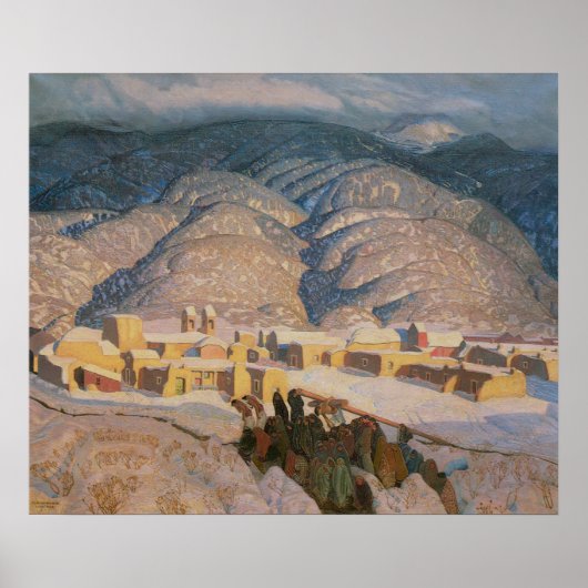 Poster Monts Sangre de Cristo par Blumenschein (Devant)