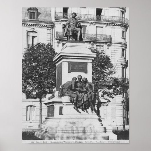 Poster Monument à Alexandre Dumas Pere, 1883 (Devant)