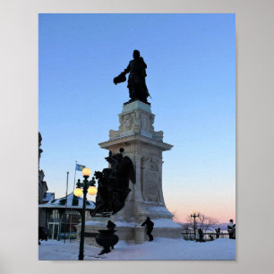 Poster Monument à Samuel De Champlain, Québec, Canada