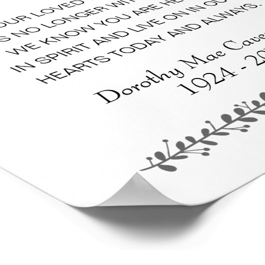 Poster Monument commémoratif funéraire dans nos coeurs (Coin)