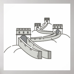 Poster Monument de la Grande Muraille de Chine