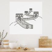 Poster Monument de la Grande Muraille de Chine (Cuisine)