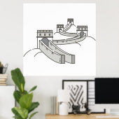 Poster Monument de la Grande Muraille de Chine (Bureau à domicile)