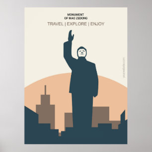 Poster Monument de Mao Zedong