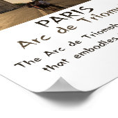 Poster monument de Paris : Arc de Triomphe (Coin)