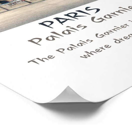 Poster monument de Paris : Palais Garnier (Coin)