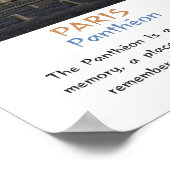 Poster monument de Paris : Pnathéon (Coin)