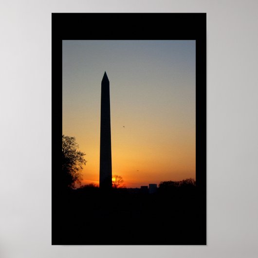 Poster Monument de Washington à Dusk (Devant)