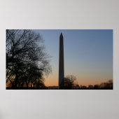 Poster Monument de Washington au coucher du soleil (Devant)