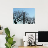 Poster Monument de Washington dans le paysage d'hiver I (Bureau à domicile)