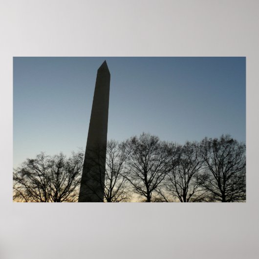 Poster Monument de Washington dans le paysage d'hiver II (Devant)