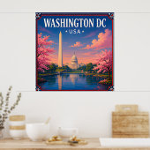 Poster 🏛️ Monument de Washington DC Mémoire de la capita (Cuisine)