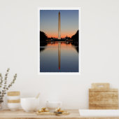 Poster Monument de Washington et réflexion au coucher du  (Cuisine)
