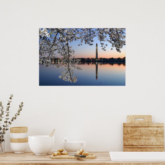 Poster Monument de Washington Printemps matin (Cuisine)