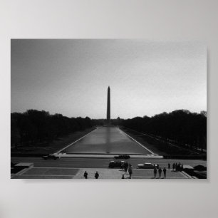 Poster Monument de Washington USA vintage