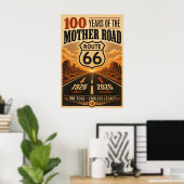 Poster Monument du coucher de soleil du centenaire de la (Bureau à domicile)