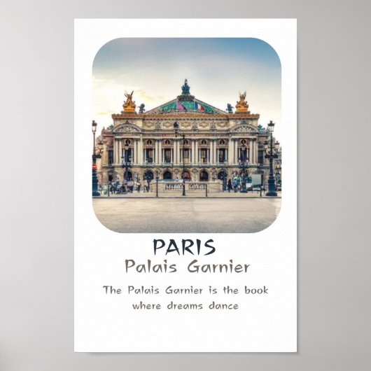 Poster monument in Parijs: Palais Garnier (Voorkant)