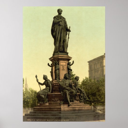 Poster Monument Maximilian II à Munich (Devant)
