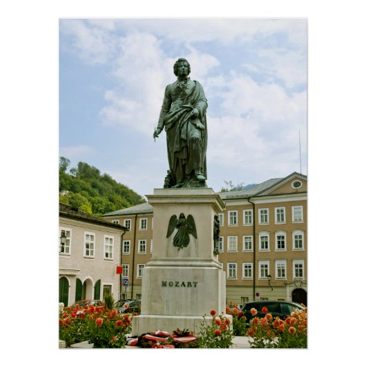 Poster Monument Mozart à Salzbourg, Autriche (Devant)