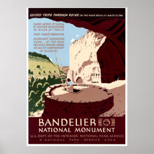 Poster Monument national de Bandelier