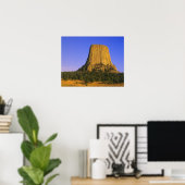 Poster Monument national de Devils Tower dans le Wyoming (Bureau à domicile)