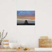 Poster Monument national de Devils Tower, Orage au couche (Cuisine)
