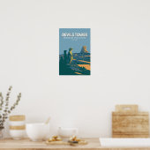 Poster Monument national de Devils Tower Prairie Dog Vint (Cuisine)