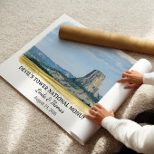 Poster Monument national de Devil's Tower Wyoming, Aquare