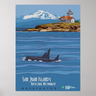 Poster Monument national des îles San Juan