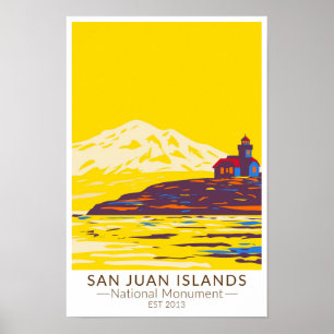 Poster Monument national des îles San Juan Washington