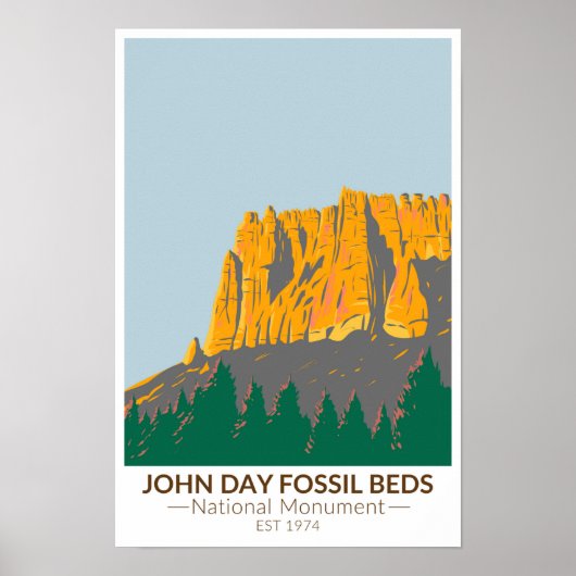 Poster Monument national des lits fossilifères de la John (Devant)