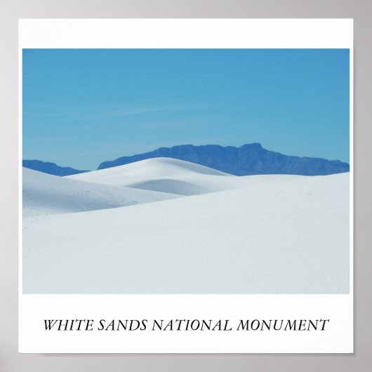 POSTER MONUMENT NATIONAL DES SANDS BLANCS (Devant)