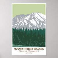Monument national du volcan Sainte-Hélène Vintage