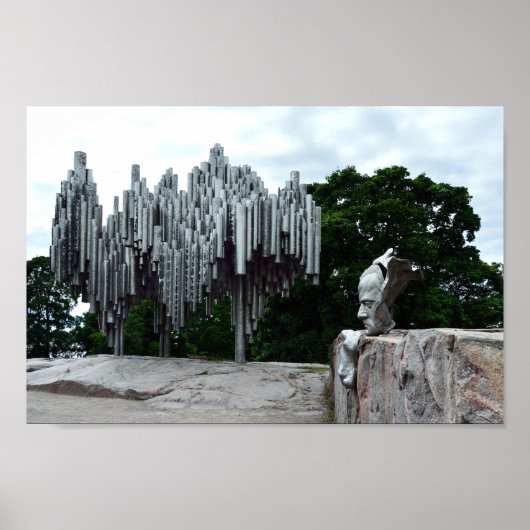 Poster Monument Sibelius, Helsinki, Finlande (Devant)