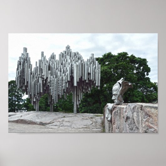 Poster Monument Sibelius, Helsinki, Finlande (Devant)
