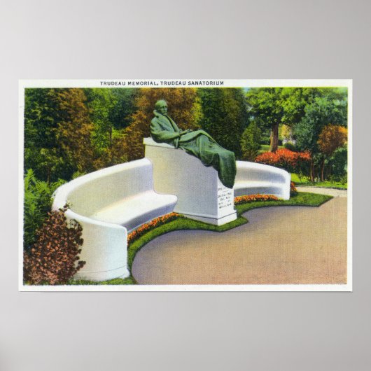 Poster Monument Trudeau, scène du sanatorium Trudeau (Devant)