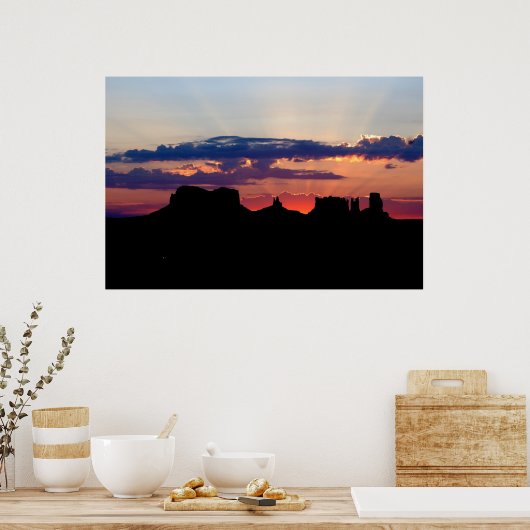 Poster Monument Valley à Sunrise (Cuisine)